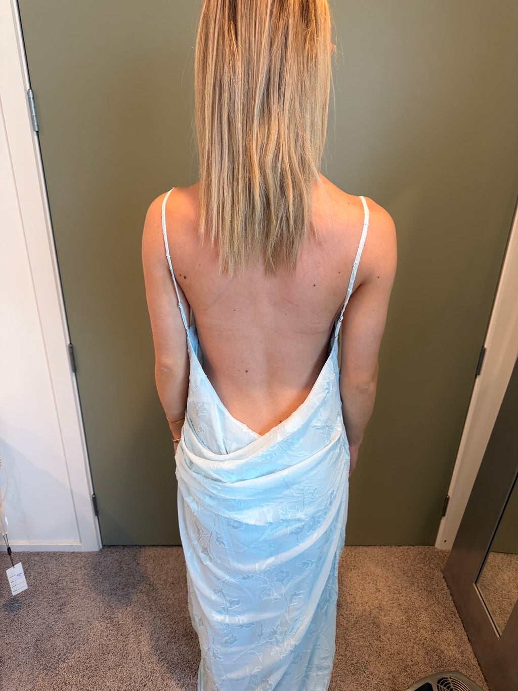 White Fox Soft But Sharp Maxi Dress Sky Blue