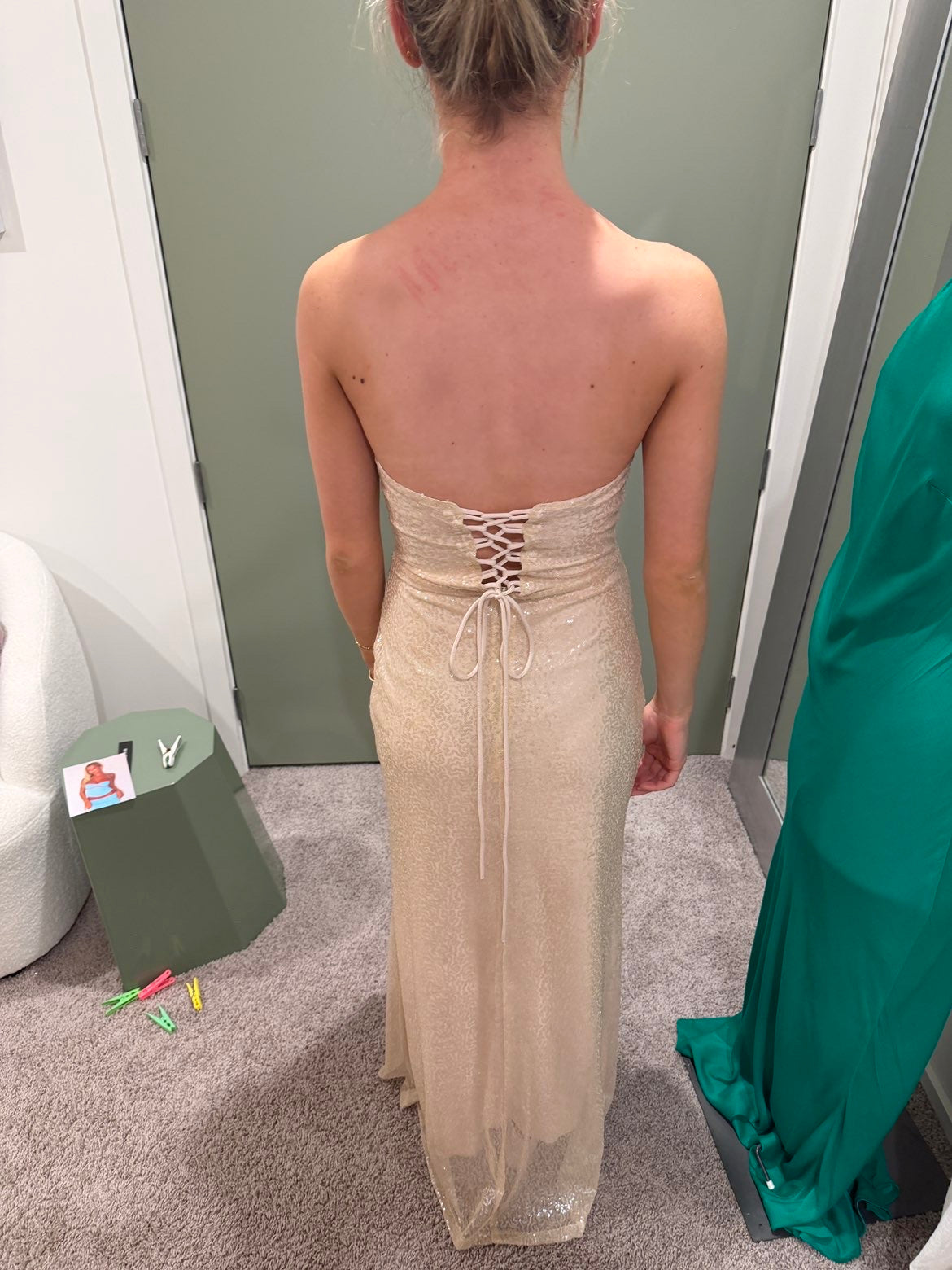 Sleeveless Sequin Long Evening Gown