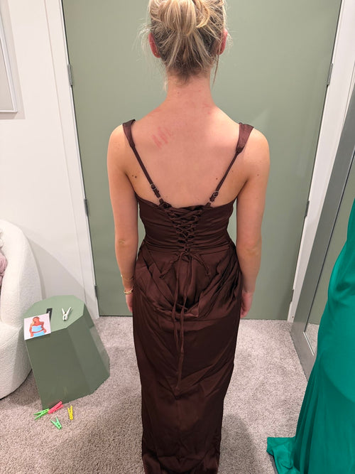 Backless Wrap Waist Bodycon Dress