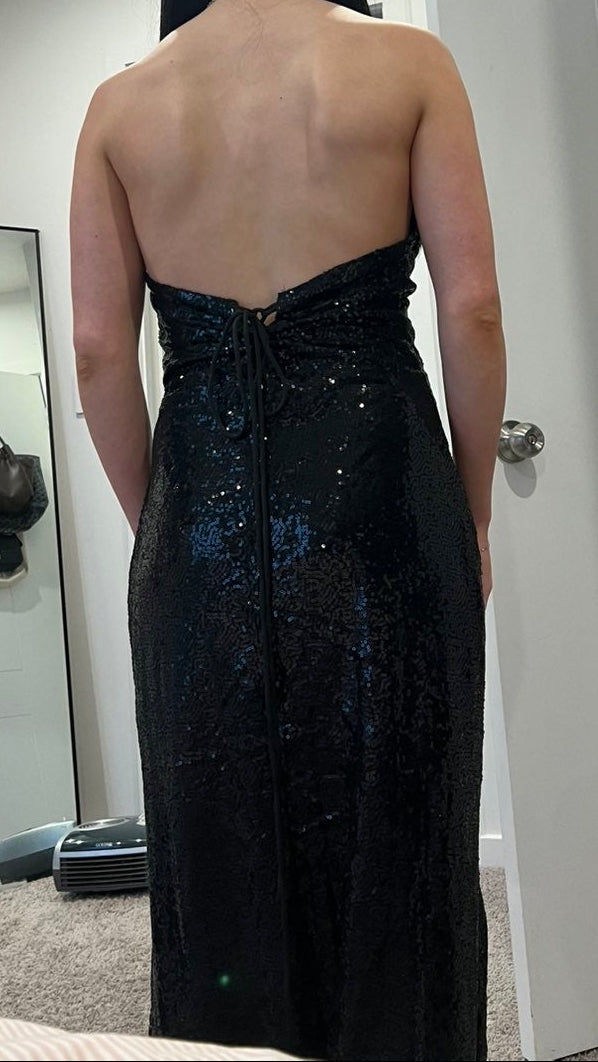 Sleeveless Sequin Long Evening Gown