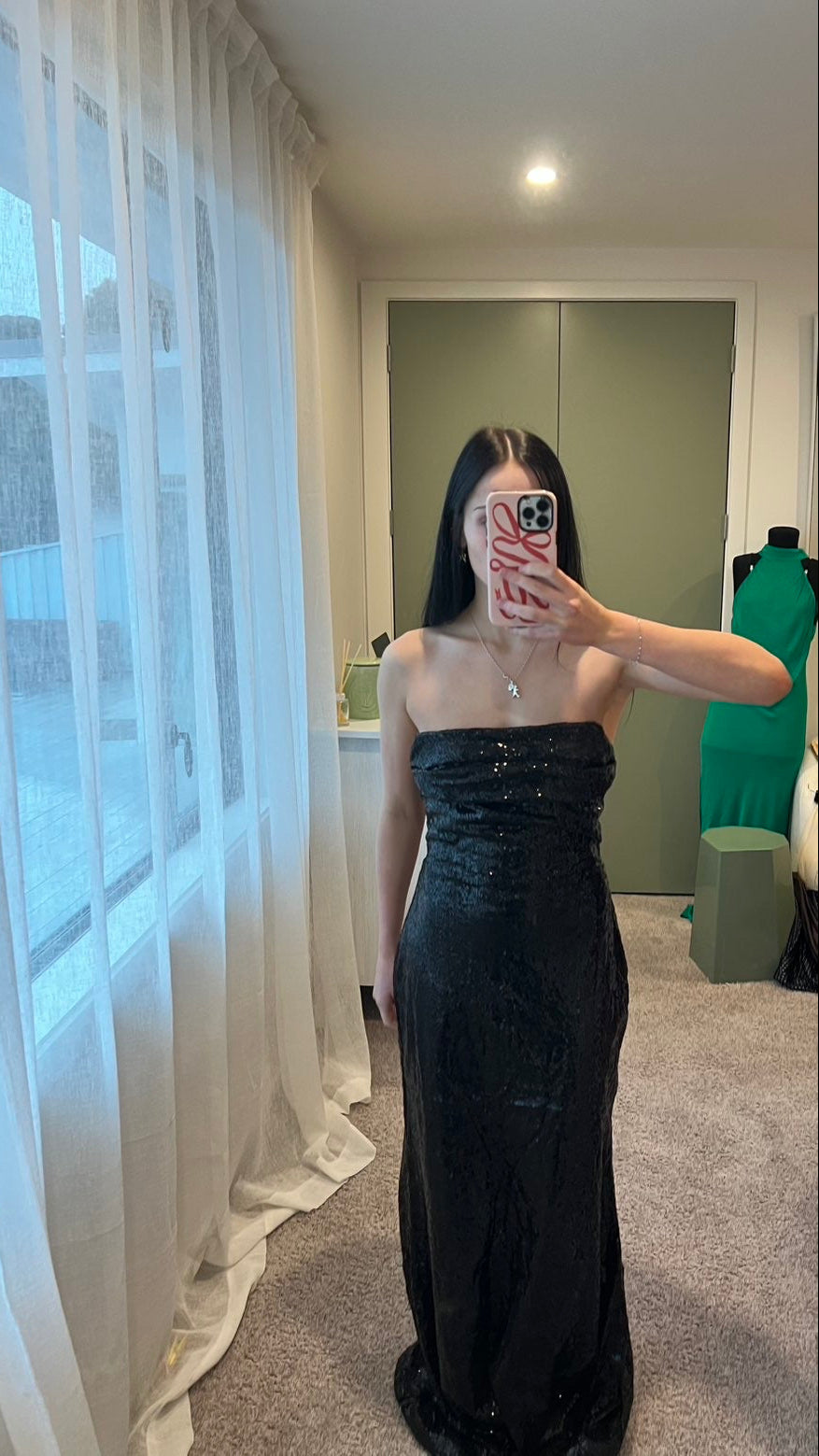 Sleeveless Sequin Long Evening Gown