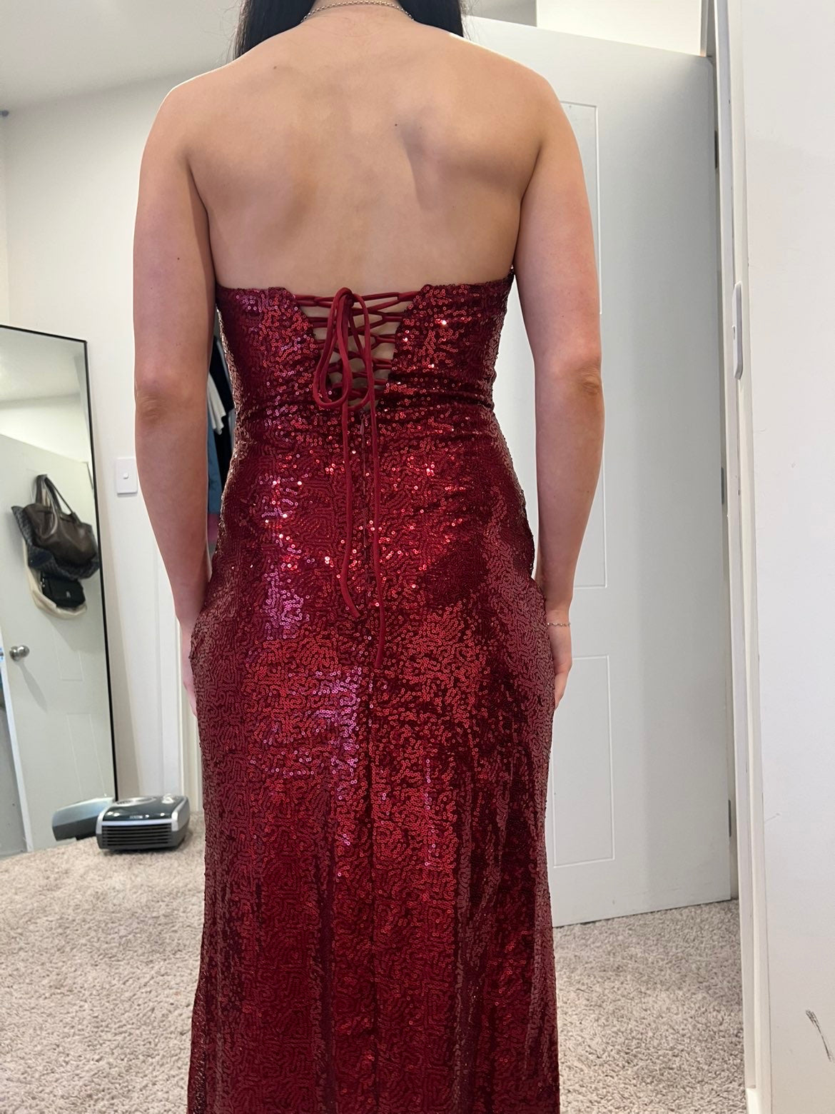 Sleeveless Sequin Long Evening Gown