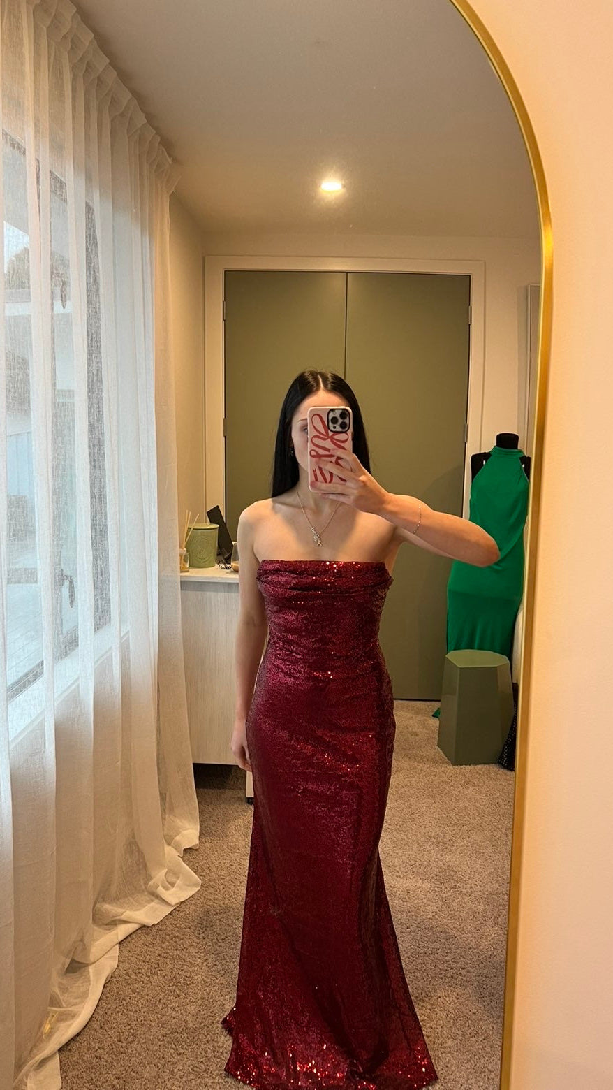 Sleeveless Sequin Long Evening Gown