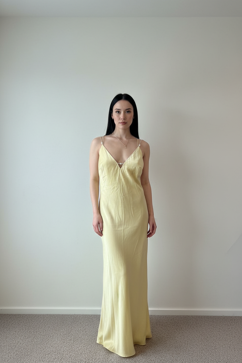 Aje Agate Crossback Maxi Dress - front view