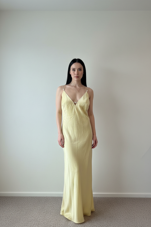 Aje Agate Crossback Maxi Dress - front view
